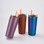 Popular 12oz Leak-proof Coffee Cup with a Straw